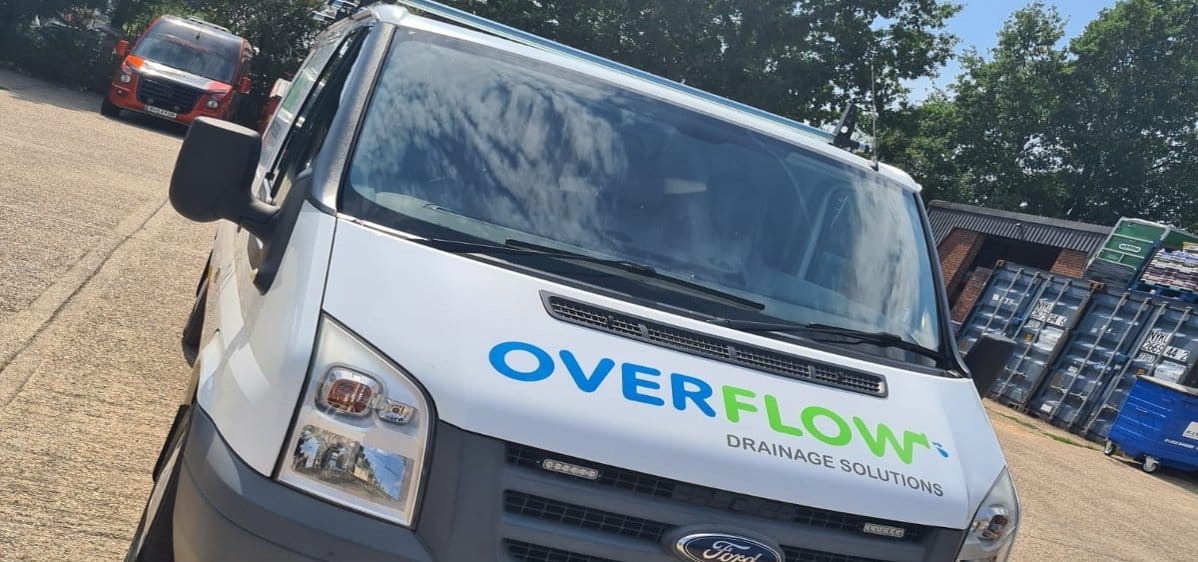 Overflow same-day plumbing van ready for a Bracknell callout — front view